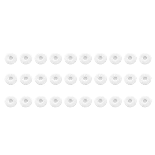 Hangsu 30Pcs Soft Headsets Cotton Covers Earpad for Antislip Flexible Headphone Earphone Cotton Filter 15mm Sponge Ear Cushion Wireless Earbud Protectors