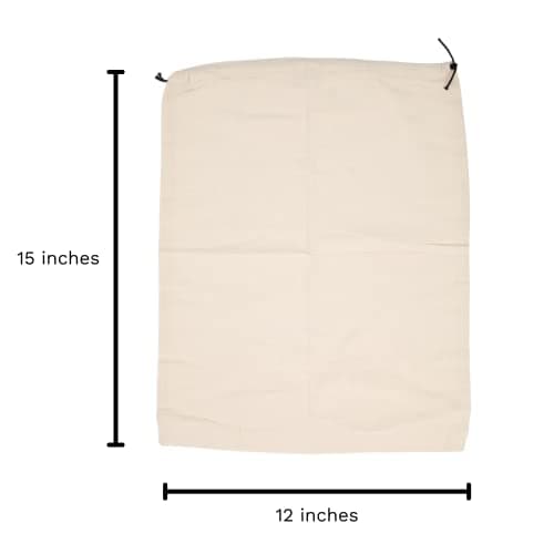 Organic Cotton Dust-Proof Storage Bags, White, 3 Small: 15"x12", Storage-Bags — view 6