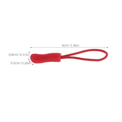 PACKOVE 20pcs Red Zipper Pull Replacement Kit for Garments and Luggage, Removable Design Easy Replacement Silicone and PVC Material, for Jacket Zipper Repair and Sewing Accessories — view 2