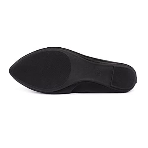 Women's Ballet Flat Slip On Pointed Toe Flats Shoes Classic Ballet Flat Shoes Casual Dress Shoes Foldable Portable Travel Ballet Flat Walking Shoes, Black, 6 UK — view 5