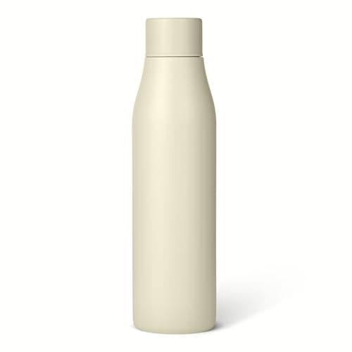 Amazon Basics Insulated Stainless Steel Water Bottle, 600ml, Double-Wall, BPA-Free, Leak-Proof, Ivory