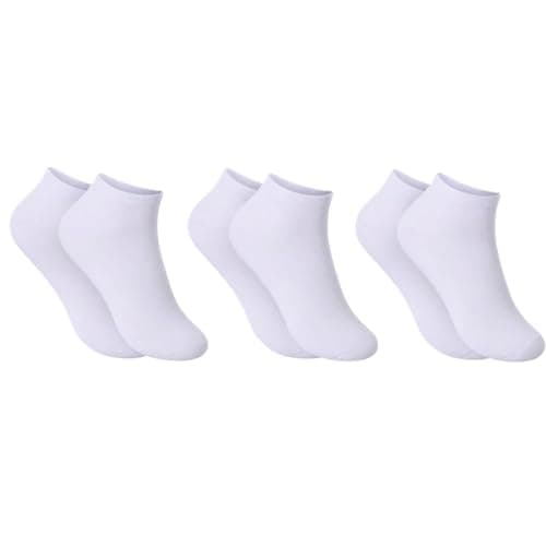 ArkXani® 3 Pairs Women’s Bamboo Trainer Socks Ladies Low Cut Ankle Socks Lightweight Breathable Socks for Trainers Sneakers Loafers Running Walking & Everyday Wear, UK Size 4–7 (Pack of 3, White) — view 5