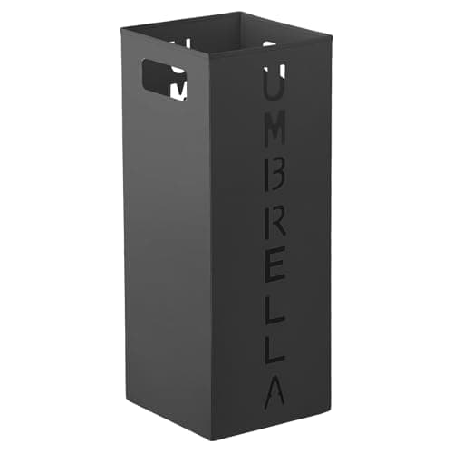 NZWBSHSSP Metal Umbrella Stand, Freestanding Square Mesh Umbrella Holder Walking Stick Stand for Home, Entryway, Office, Hotel and Supermarket Walking Stick Holder(Black)