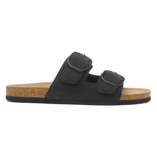Lilley Womens Black Double Buckle Mule Sandal - Size 5 UK - Black — view 2