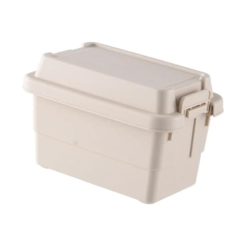AMSLSIU Foldable Outdoor Storage Box Camping Travel Hiking Barbecue BBQ Car Trunk Organizer, Beige, Medium — view 3