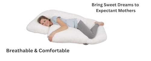 ARLINENS 9ft Long U Shaped Full Body Cuddly Comfort Pregnancy Support Pillow for Side Sleeping Maternity Back & Arthritis Support Pillow with Free Pillow Case (Silver) — view 3