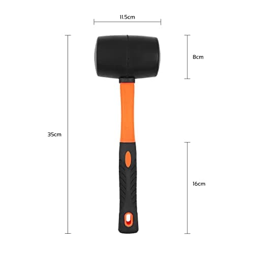 Milestone Camping 16000 32oz Rubber Mallet/Sturdy Fibreglass Handle/Ideal for Putting Up Tents & Canopies — view 4