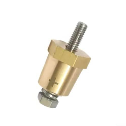 2PCS M8 Brass for battery Terminal Adapter 250A Heavy Duty Post Connector for Car Boat RV - Gold Plated Quick Release Pole Converter — view 4