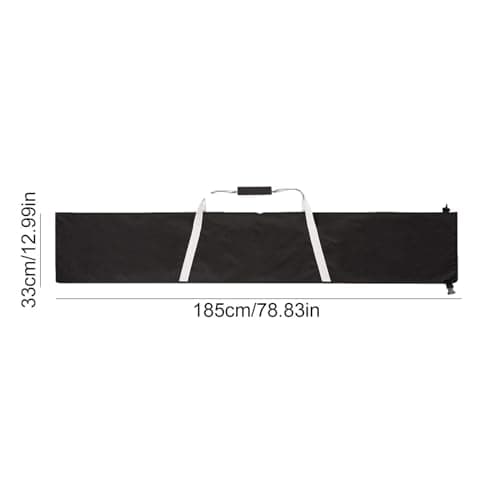 Ski Bag - for 1 Pair of Skis and Poles, Heavy Duty Padded Ski Bags for Air Travel, Carry and Store Equipment, 185cm — view 2