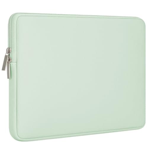 RAINYEAR 14 Inch Laptop Sleeve Premium Artificial Leather Case, Green
