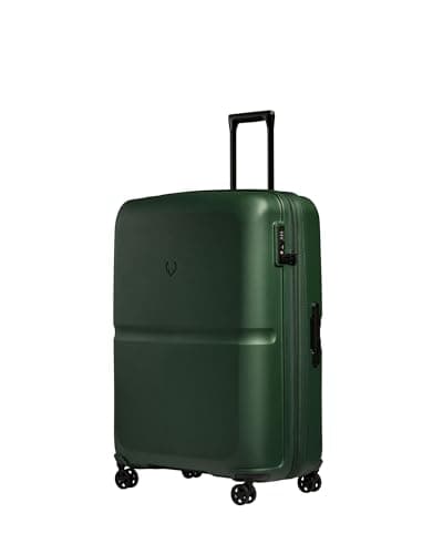 ANTLER - Single Stripe Hard Shell Large Suitcase - Durable, Lightweight & Expandable, 4 Spinner Wheels - Adjustable Handle, TSA Lock, 81.3cm - Green