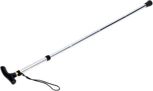 2 PCS Walking Stick Folding Extendable Walking Cane, Anti-Slip Rubber Tip, Adjustable Mobility Aids Portable Lightweight Flexible and Durable Telescopic Walking Stick for Elderly Disabled Men Women — view 6