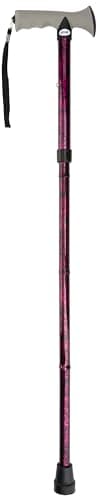 Drive Devilbiss Folding Walking Stick with Soft Grip Handle, Purple (Packaging may vary)