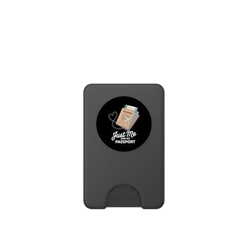 First Time Solo Traveler Explore Alone Brave Journey World PopSockets PopWallet for MagSafe — view 2