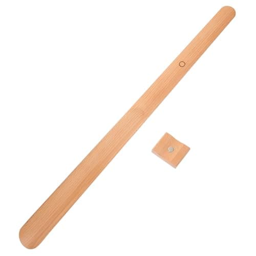 Wooden Long Handle Shoe Horn 55Cm for Seniors Pregnant Women Adults Magnetic Shoe Lifting Helper for Home Use Comfortable for Men and Travel
