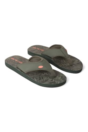 Animal Swish Womens AOP Slip-On Flip Flops Dark Khaki 5