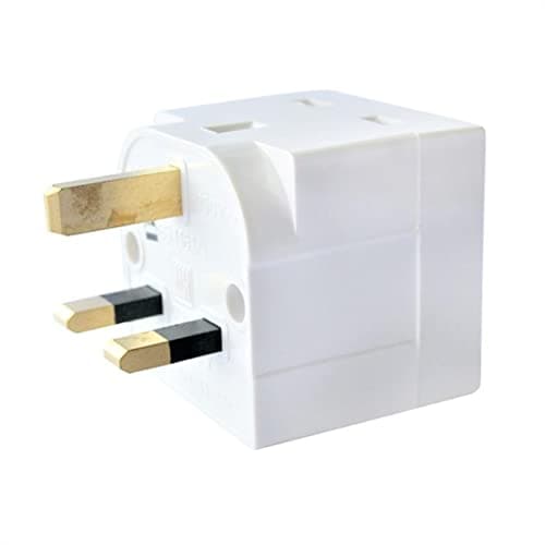 BAANI 2 Way Double Plug Adaptor - Multi Plugs Extension Sockets Adapter - UK 3 Pin Socket Extensions 250V 13 Amp - Power Extender Multiplug Block for Kitchen, Office, PC, TV, Indoor Lighting — view 6