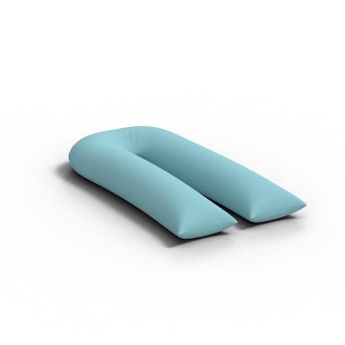 CHILIMILII U-Shaped Pregnancy pillow with Removable polycotton cover-12 Ft U shape Full body pillow- Full Body Cuddly & Maternity Pregnancy Support Pillow (Duck Egg) — view 2