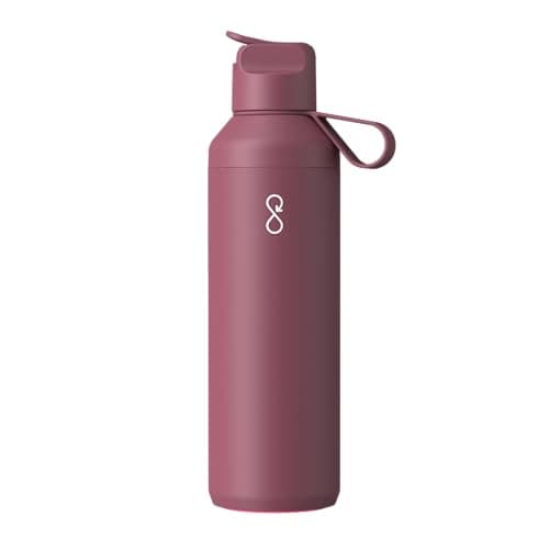 Ocean Bottle P GO 24 oz Water Bottle | Slim Stainless Steel Design with Straw | Leak Proof, Dishwasher Safe and BPA Free | Eco Friendly Bottle (Maroon Dusk)