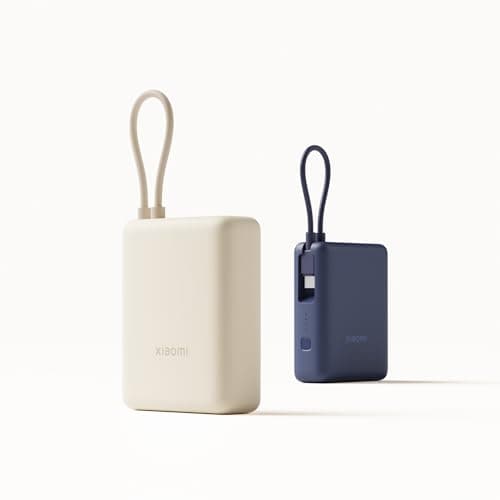 mi 33W Power Bank 10000mAh, Built-in USB C Cable, Fast Charging, Ice Blue — view 3