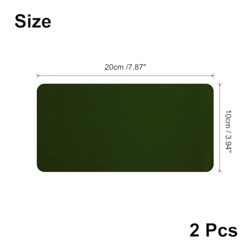 sourcing map 2pcs Repair Patches 10x20cm Self Adhesive Patches Dark Green — view 2
