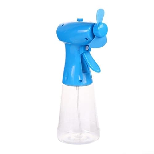 EfforPrac Portable Handheld Water/Spray Cooling Mist Fan/, 500ml Rechargeable Personal Misting Fan with Adjustable Nozzle for Travel Outdoor Summer Heat Relief/(Blue)