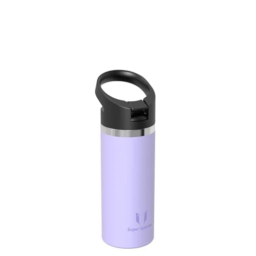 Super Sparrow Water Bottle Insulated - 500ml - Wide Mouth Metal Bottle - Wide Mouth SwivelSip Flask - BPA Free, Leak Proof - Ergonomic Straw Water Bottles for Work, Gym, Travel, Sports — view 2
