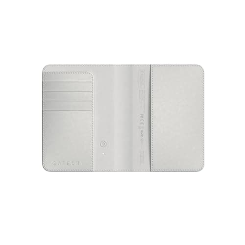 Satechi Passport Holder with Find My Tracking, 4-Slot Card Wallet, Sand