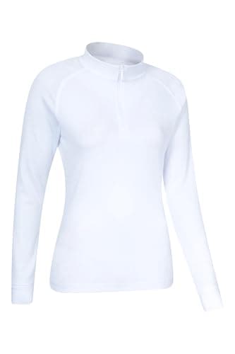 Mountain Warehouse Talus Womens Zip-Neck Thermal Top White (Z 10 — view 5