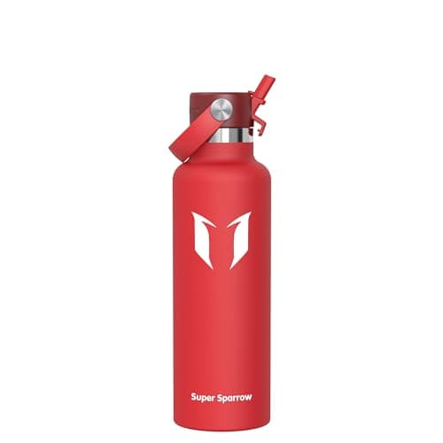 Sparrow Insulated Water Bottle 750ml FlipFlow Metal Drinks Bottle Straw