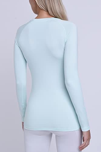 TCA Super Thermal Long Sleeve Women Running, Ski Base Layer - Compression Shirts Woman, Workout Tops for Women - Bay, XL — view 2