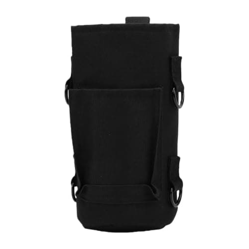 AMONIDA Magnetic Gym Bag Water Bottle Carrier with Shoulder Strap for Travel Fitness Black Polyester 1 Set
