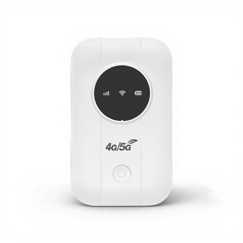 4G/5G WiFi Hotspot, Portable USB Modem, 300Mbps Mobile Hotspot Connect Up to 10 Devices, 3200MAh Router with SIM Card Slot for Travel, Business Trip, Work