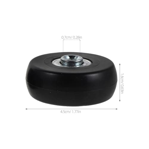 Healeved Universal Suitcase Replacement Wheels 2pcs Rubber Metal Swivel — view 2