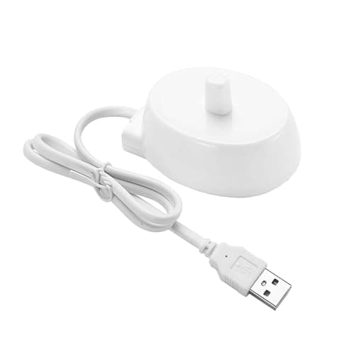 USB Electric Toothbrush Charger Compatible with Braun Oral B iO3 iO4 iO5 iO6 Type 3757 Kids Vitality 100 Genius X, Replacement Inductive USB Charging Base Adapter Travel Waterproof Power Cord Cable