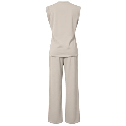 Lounge Sets for Women UK Petite 2 Piece Track Suits Pink Yellow Khaki Green Beige Outfits 2026 Travel Summer Casual Outfit Sets Matching Pants Set Clothing XS XXS S M L XL XXL 3XL 4XL 5XL 6XL 7XL — view 6