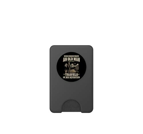 Never Underestimate An Old Man Who Travels In His Seventies PopSockets PopWallet for MagSafe — view 2