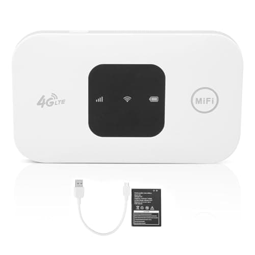Portable Travel Router,Mobile WiFi Hotspot, Supports 10 Users At the Same Time, Pocket WiFi Device with 2100mAh Large Battery, for Secure Internet At Home Or Everywhere You Go