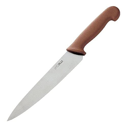 Hygiplas Chefs Knife 21.8 cm/8.5 inch, Brown, Weight: 150g, Brown for Vegetables, C842