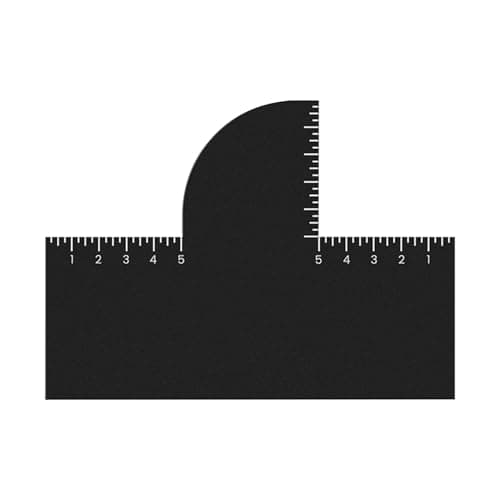 Barber Enhancement Card – 5.91in PVC | Reusable T Shape Hairline Shaping Tool with Measurement Indicators | Hairline Tool | T-Shaped Guide | Cutting Aid for Precise Shaping Measurement Men Teens Boys