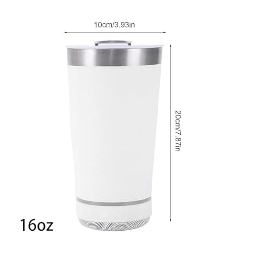 Tumbler Insulated Mug with Speaker 16oz Stainless Steel Coffee — view 2