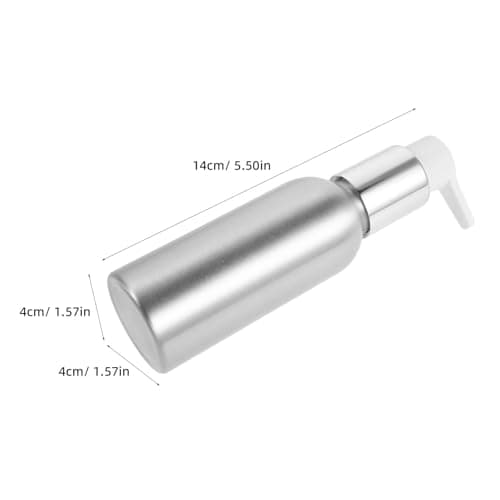 PACKOVE 3pcs Reusable Lotion Bottles 100ml Travel Size Aluminum Pump Dispenser Bottles with Effortless Application and Resists Deformation for Bathroom and Daily Use — view 2