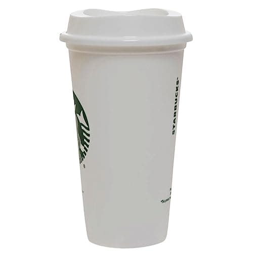 Starbucks White Reusable Plastic Travel Mug/Cup/Tumbler Grande Medium, 16oz 473ml — view 3