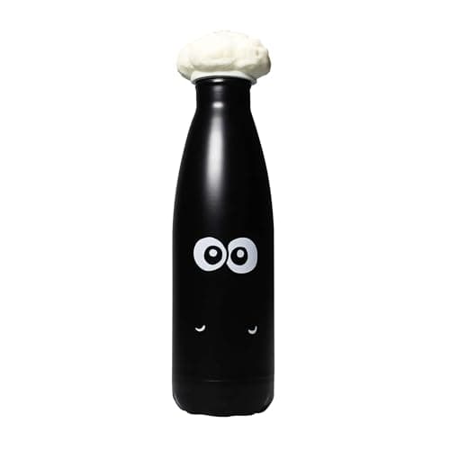 Wallace & Gromit Half Moon Bay Shaun the Sheep Shaped Water Bottle | 3D Insulated Stainless Steel Flask | Large 500ml Capacity | Official Aardman Animation Merchandise | Novelty Collectible Gift