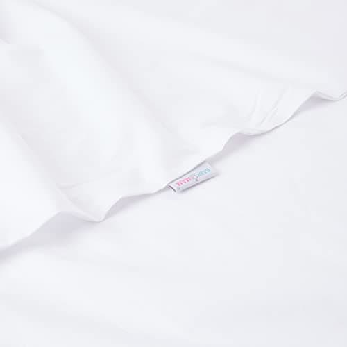 Babymam Baby Newborn Bedding Set Pillowcase + Duvet Quilt Cover 2 Piece to Fit Cot Crib Cradle Pram 120x90cm (White) — view 4