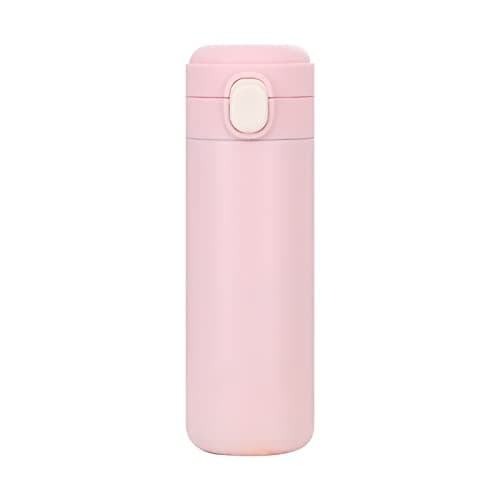Stainless Steel Vacuum Insulated Water Bottle Flask Portable Leak Proof One Button Large Opening for Travel Outdoor Gym Fitness Camping Beverage Hot Cold Retention