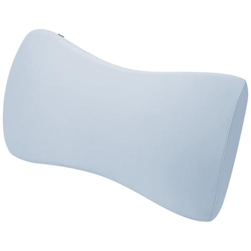 HOTUT Lumbar Support Pillow, Lower Back Pillow for Sleeping, Memory Foam Waist Pillow, Side Sleeper Low Back Pain Relief Pillow, Car Seat Cushions for Bed Chair Car Office Travel(Light Blue)