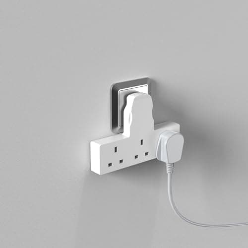 Triple Adapter Plug Extension Socket Uk Multi Plug Adaptor 3 Way Plug Adapter (3WAY BOARD) white — view 3