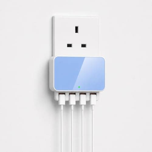 USB Charger Plug 4 Port, Multi Device USB Wall Charger Adapter