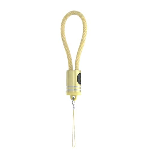 FANGZESHI 60W Fast Charging Double Type C Cable with Keychain, 18cm, Gold